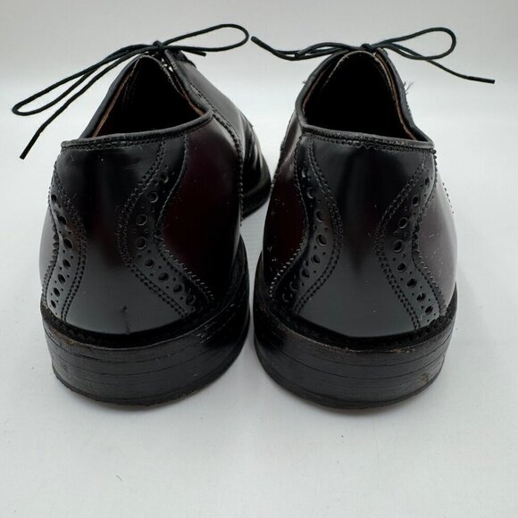 Allen Edmonds Polo Saddle Style Dress Shoes Mens Size 8D Black & Burgundy